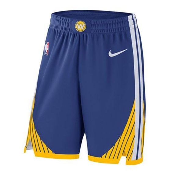 Nike Golden State Warriors Aeroswift Authentic Shorts 866383-495 (Blue/Gold) - Picture 1 of 4